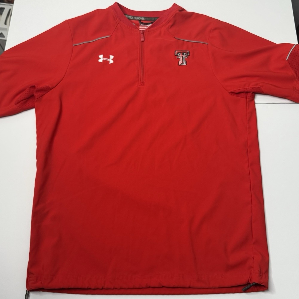 Under Armour Texas Tech Pullover Men's XS Red 1/4 Zip‎ Athletic Top